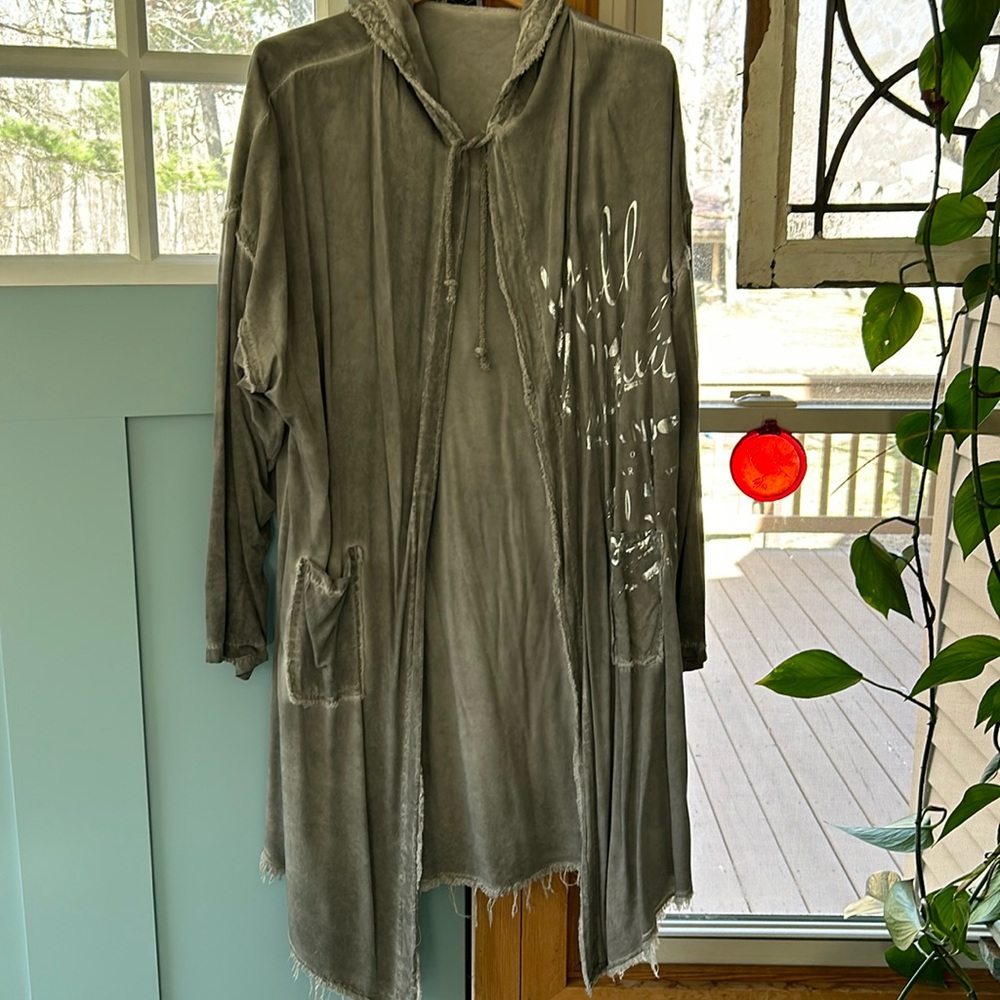 Super Fun made in Italy hooded topper coat